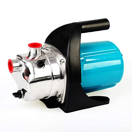KATSU Bomba de Jardín 1000W Portátil Bomba de Agua de Trasvase Autocebante, Capacidad 3400 L/H, Altura de Elevación Máx. 44m, Max. Succión 8m 151523E