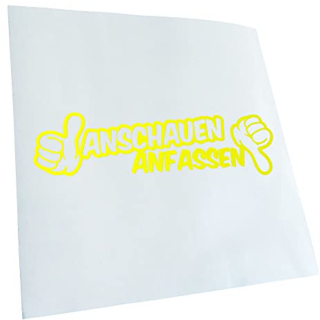 Kiwistar - Autocollant - Autocollants - jaune fluo - G24 - Pour voitures, vélos, véhicules, motos, cyclomoteurs, tuning, vitres arrière