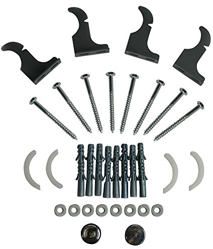 NRG Radiator Bracket Set Suitable for Flat Oval Anthracite Radiator | Modern, Easy to Use