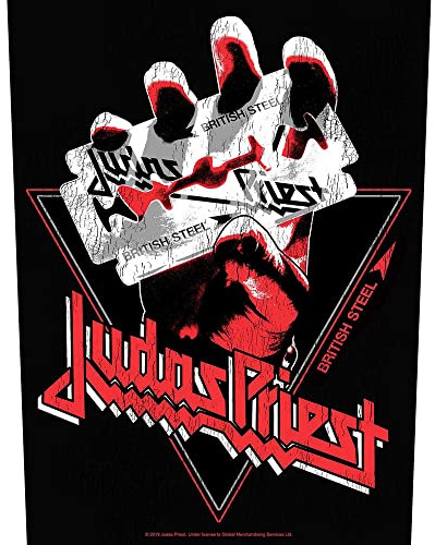 Judas Priest Back Ecusson British Steel Vintage Nouveau Officiel Noir