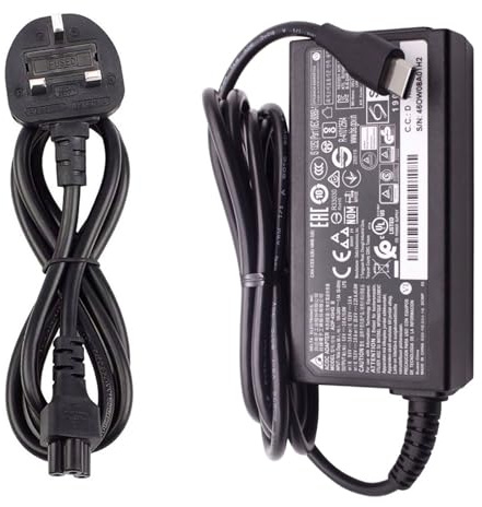 New 45W USB-C Replacement Charger For Acer Chromebook 314 CB314-2H, 314 CB314-2H-K17E, 314 CB314-2H-K18A Laptop AC Type-C 20V 2.25A Ac Adapter with UK Power Cord- Sold By Wikiparts