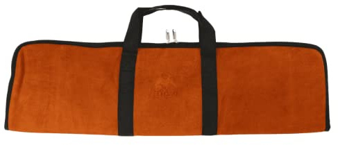 elToro Wild Colorz Velour - Bogentasche, praktische Bogentasche aus weichem Velourleder mit Taschen fürs Mittelstück und die Wurfarme (Orange)