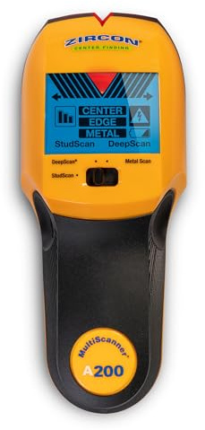 Zircon Multiscanner A200 Scanner Mural Électronique - Détecteur de Cable Électrique - Detecteur Metaux Mur - Localisateurs de Tuyaux