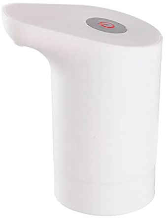RevolutionLine-Dispensador de Agua automático Recargable por USB Bomba portátil para garrafas y Botellas, Bombea de Forma rápida y silenciosa con pulsador Compatible con roscas universales,Blanco