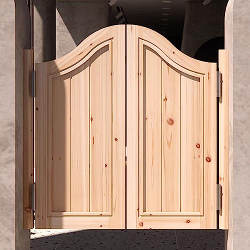 SaloontüR Salontür, Veranda, Badezimmer, Schwingtüren, Unlackierte Hölzerne Café-Pendeltür, Innentüren mit Halber Taille für Schrank, Kneipe, Zuhause, Restaurant ( Size : W110xH90cm(43 5/16x35 7/16)