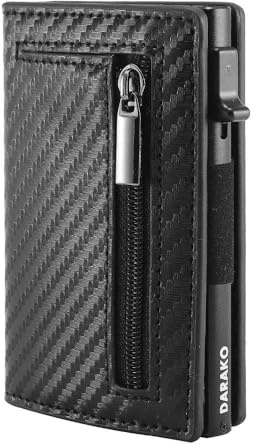 DARAKO Portefeuille Future avec Compartiment à Monnaie & Protection RFID - Mini Portefeuille pour Hommes & Femmes Petit - étui à Cartes de crédit Portemonnaie Porte Carte - Slim Wallet Porte- Monnaie