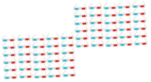 Gatuida 60pezzi Occhiali Anaglifici Cartone Per Film e Video Leggeri e Per Cinema e Confezione