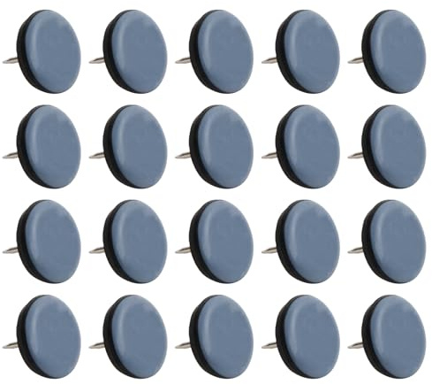 20 Stück Stuhlgleiter Nagel, Möbelgleiter Kunststoff für Teppich, Teppichgleiter für Schwere Möbel, Bodenschutz Gleiter mit Nagel, Nail in Furniture Glides, 25mm Möbelgleiter Rund für Parkett Fliesen