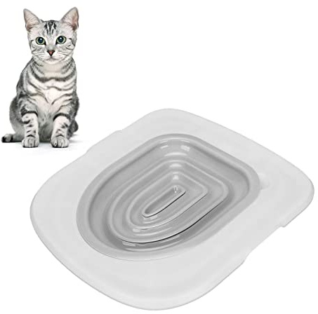 Katzentoiletten-Trainingsset, Sitz-Katzentoiletten-Trainingsset, Katzentoilettentrainer Für Die Haustierreinigung, Katzentoilettentrainingsset, Universeller, Wiederverwendbarer(Grau)