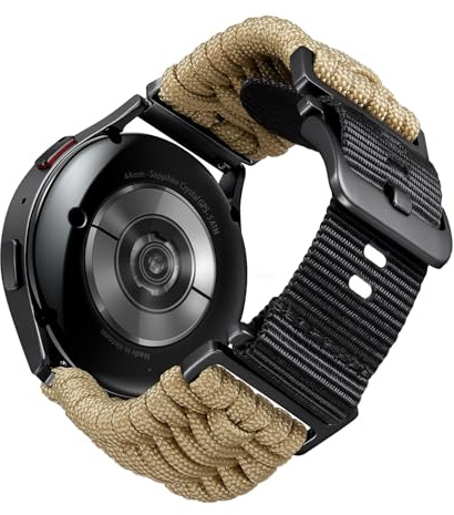 BINLUN Geflochtene Paracord Uhrenarmband Schnellverschluss 18mm 20mm 22mm Militär Nylon Smartwatch Ersatzarmband Kompatibel mit Samsung Galaxy/Kompatibel mit Garmin/Passend für Amazfit Armband
