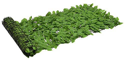 LAPOOH Balkon-Sichtschutz mit Grünen Blättern 200x75 cm, Balkonsichtschutz, Windschutz Balkon, Windschutz Terrasse, Balkonverkleidung, Sichtschutz Garten - 3216421