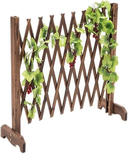 ELzEy Holzzaun/Teleskopzaun/Haustierzaun/Außengartenzaun/Zaun/Gitterdekoration (70 cm)