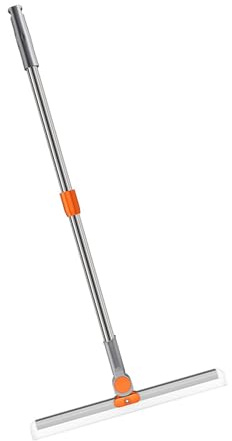 Escoba escobilla de Goma para Suelo, Escoba multifunción con Mango telescópico Largo, escobilla de Goma para Ducha, baño, Ventana, Cubierta, Azulejos, depilación de Mascotas