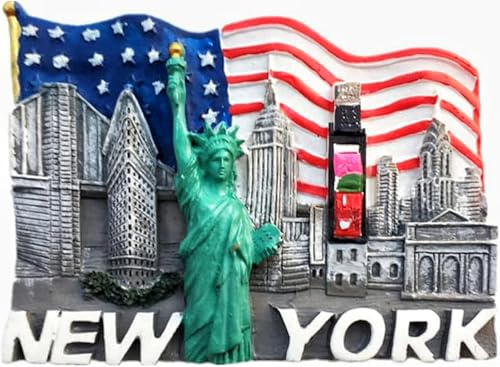 Kühlschrankmagnet, Motiv: New York, USA, Reise-Souvenir, Kühlschrankdekoration, handbemalt, Bastel-Kollektion