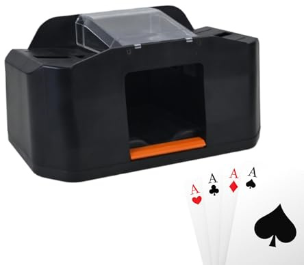 Elektrisk kortblandare | automatisk kortblandare | tyst och automatisk spelkortsblandare | tyst kortblandare | tyst spelkortsblandare med USB-laddning för kortspel