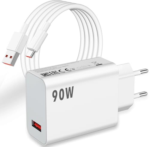 ASKUBSKU 90W USB-C-laddare och kabel för Xiaomi Poco X7 Pro F7Pro F6 5G adapter 1 meter kabel typ C 6A snabb laddning för Xiaomi 17 Ultra 15T Pro 15 Ultra 14 13Ultra Redmi Note 15Pro+ 4