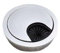 Passacavi da Scrivania Premium in Metallo [2 Pezzi] - Tappi Passacavi da 60mm - per Organizzare Cavi su Scrivanie e Piani di Lavoro - Design Elegante in Acciaio Inox, Argento