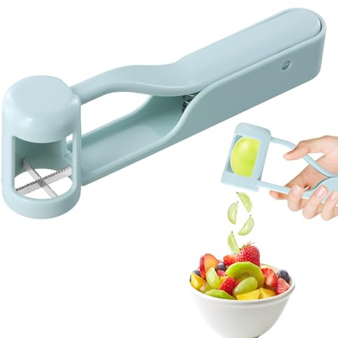 Ziyonix Coupe Raisins pour Tout Petits Coupe Tomates Cerises Fraises Trancheuse à Fruits en Acier Inoxydable Coupe Fruits et Légumes en Lamelle pour Raisins, Tomates, Cerises Autres Petits Fruits