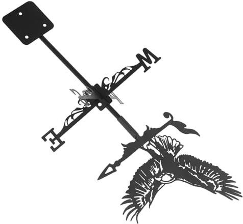 Toddmomy Veleta de Decorativa Forma de Águila de Hierro para Tejado y Patio Accesorio Meteorológico Resistente y Estiloso para Exterior Medidor de del Viento