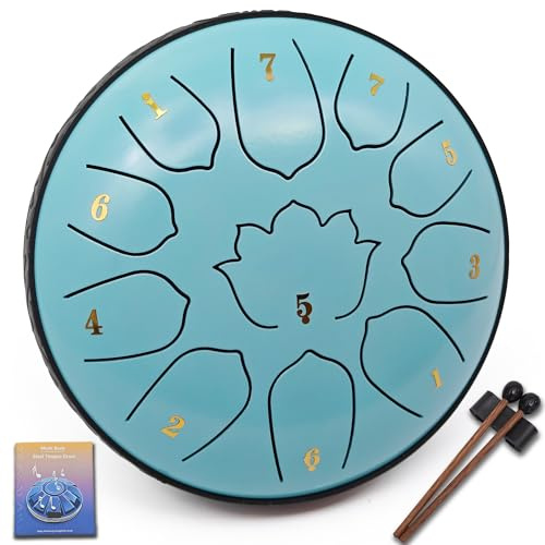 Steel Tongue Drum 6.5 Inch 11 Notes – Steel Drum Percussion Instrument for Music Learning & Relaxation – Music Gift for Family & Friends – VESYMAN