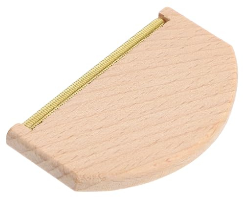 COOPHYA Pettine Manuale Levapelucchi in Legno con Barretta in Rame per Maglioni Cashmere e Lana Spazzola Portatile Anti-pilling per Abbigliamento Sciarpe e Tessuti Rimozione Peluria e