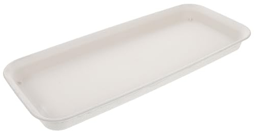 FUNOMOCYA Sottovaso Rettangolare in Plastica Ispessita per Vasi da Fiori Vassoio Antigoccia per Piante da Interno ed Esterno Grande capacità 40X17 CM per Piante Rettangolari