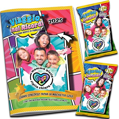 Mamma Giulia Figlia Chiara Album di Figurine Viaggio nei Ricordi + 2 Bustine (10 Figurine)
