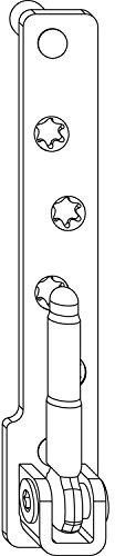 MACO Ecklager MAMMUT 220 kg PVC, 12/20 mm, Tragezapfen 9 mm, weiß, links