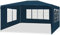 MaxxGarden Tonelle de Jardin - Barnum 3x4m 12m² - Tente de Camping - Pergola pour Protection UV 50+- Pavillion avec 6 Parois Enroulables et 4 Fenêtres – Bleu