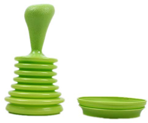 Flybloom Toilet Suction Plunger Home Kitchen Sink Plunger Blocked Toilet Bath Drain Unblock Sinks Pipe Cleaner, Green
