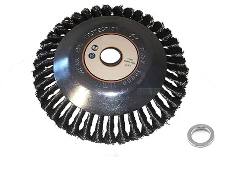 200 mm X 25,4mm Bohrung Profi Motorsense Unkrautbürste Wildkrautbürste - 36 Zöpfe