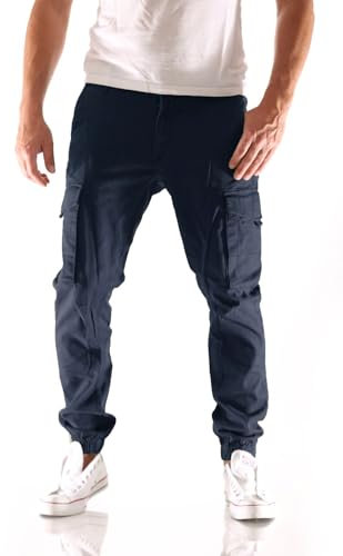 JACK & JONES Jjipaul Jjflake Akm 542 Pantalón Cargo, Hombre, Azul Marino, 30W / 32L