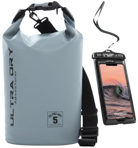 Ultra Dry Adventurer Premium wasserdichte Tasche, Sack mit Handy-Trockentasche und langem, verstellbarem Schultergurt, ideal für Kajakfahren/Bootfahren/Kanufahren/Angeln/Rafting/Schwimmen/Camping