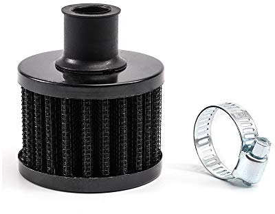 Filtres à huile à Air de moto d'interface universelle filtre d'admission d'air froid de voiture 12mm reniflard de carter de Turbo d'évent (Noir)