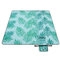SONGMICS Couverture de Pique-Nique, 200 x 200 cm, Grand Tapis, pour Camping, Parc, Jardin, Plage, Hydrofuge, Lavable en Machine, Pliable, Motif Fougère et Bleu Clair GCM087Q01