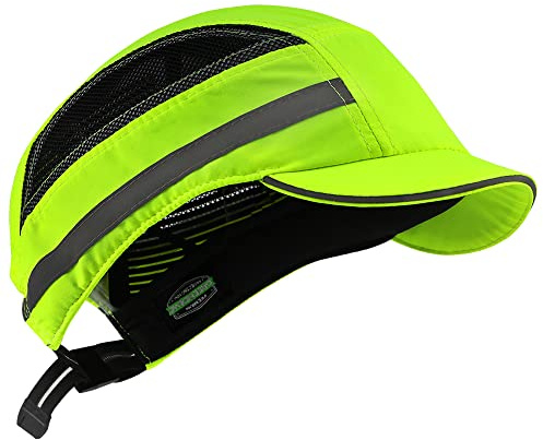 GREEN DEVIL Gorra de Seguridad con Tapa Protectora de plástico ABS rígida, Transpirable, Ligera, antichoque