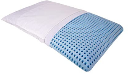 MAPE Almohada aromática con cojín cervical viscoelástico de espuma térmica suave con funda 100% algodón (eucalipto, 73 x 43 x 13,8 cm)