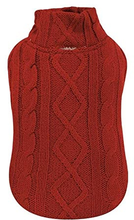 Croci Pullover für Hunde Winter Trail, Rückengröße 35 cm, verstellbar und gefüttert, mit Loch für Leine und Geschirr, rote Farbe
