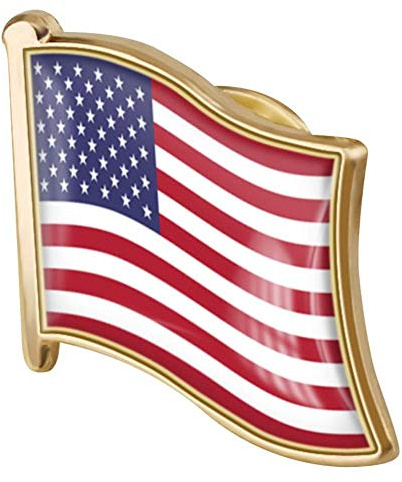 Wudaizhi 1pc Pin De Bandera Americana Insignia De Metal Broche De Estados Unidos De Estados Unidos De La Solapa De La Bandera Accesorio Novedoso