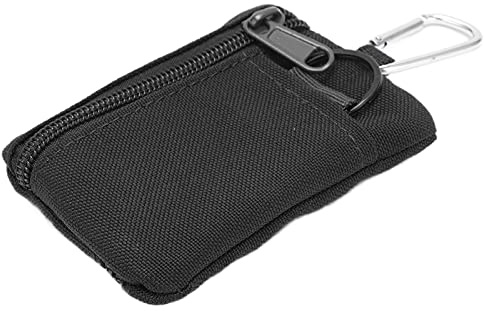SPYMINNPOO Estuche Molle para Exteriores, Billetera Compacta Táctica, Mini Estuche Portátil para Tarjetas de Llaves, Estuche EDC, Monedero para Estuche de Cinturón (Negro)