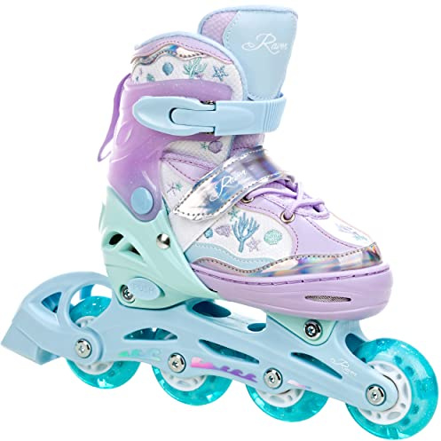 RAVEN Inline Skates Inliner für Kinder Mädchen verstellbar mit LED Leuchtrad