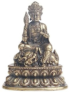 KGADRX Messing Figur Statue Manjushri Buddha Statue Home Dekoration Glück Bronze Schnitzerei Buddhismus Figuren Miniaturen Handwerk Desktop Dekor