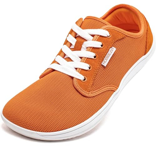HOBIBEAR Unisex Minimalistas Zapatillas Hombre Mujer Descalzos Zapatos(Naranja, EU 40)