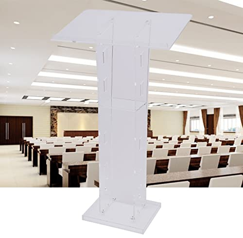 Acrylic Podium Acrylic Clear Podium Stand Lectern Podium Presentation Podium Church Pulpit for Schools, Churches, Embassies, Colleges, Press Conferences, 60 * 40 * 110