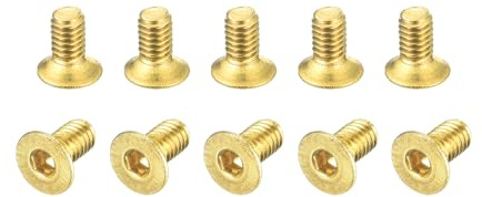 QUARKZMAN 48 Stück Senkkopf-Innensechskantschrauben, M2.5-0.45 x 5mm Messing Senkkopfschrauben Innensechskant Antrieb Befestigungsschrauben