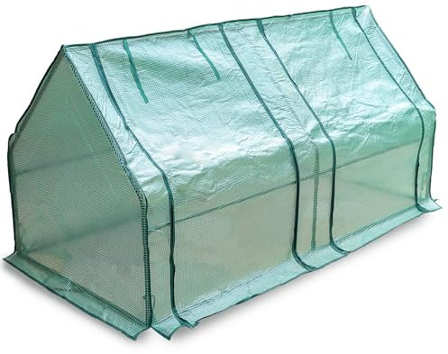 DIVCHI Mini Greenhouse Grow Tunnel With 2 Zipper Doors | Green House | Greenhouses | Vegetable Growhouse | Plants Tent | Growing Tunnels