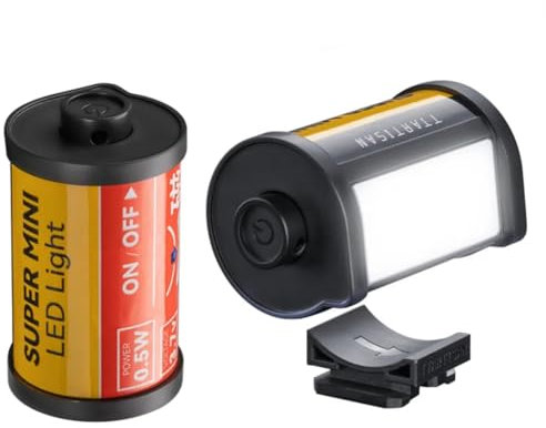 TTARTISAN Luce LED magnetica, ricaricabile mini luce della macchina fotografica del LED 3000K/4500K/6000K CRI95+ per fotografia, Super Mini, supporto magnetico con regolazione 0-180 gradi, foro per