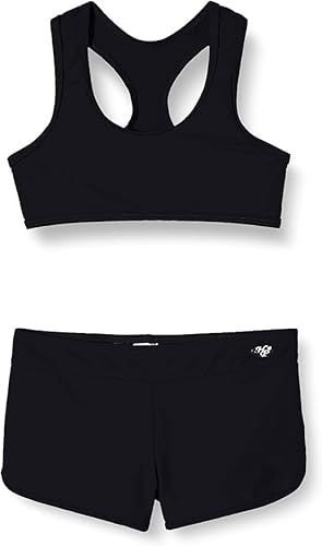 Haute Pression Fille Ensemble Deux Pièces Uni Bikini, Noir, 16 Ans EU