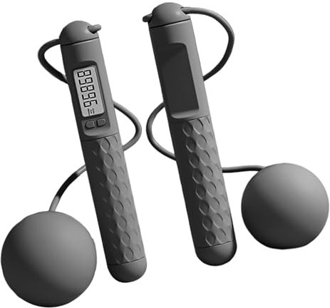 Skipping Ropes For Adults, Wireless Skipping Rope With Counter, Weighted Ball Skipping Rope Without Rope, Cordless Weighted Jump Rope, Exercise Equipment For Home Use For Women Men Adult