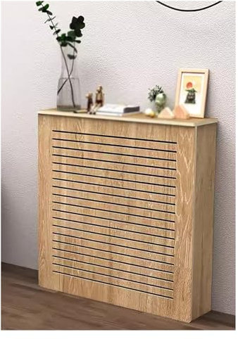 Copertura vintage per termosifone con pannello in plastica e legno PVC, decorazione contro la parete, valvola di riscaldamento, copertura per casa, ufficio, patio, scaldabagno